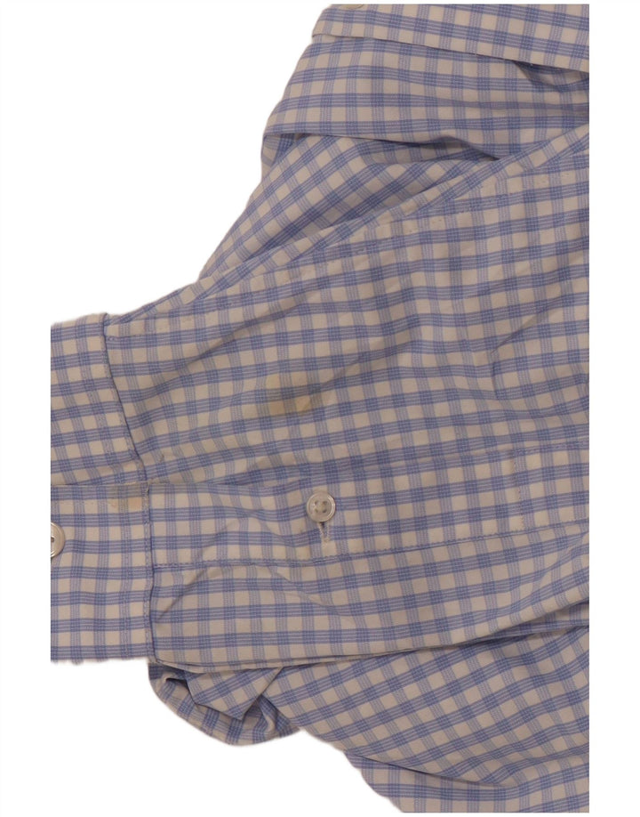 BONOBOS Herren-Hemd mit sportlicher Passform, großes blaues Gingham-Nylon