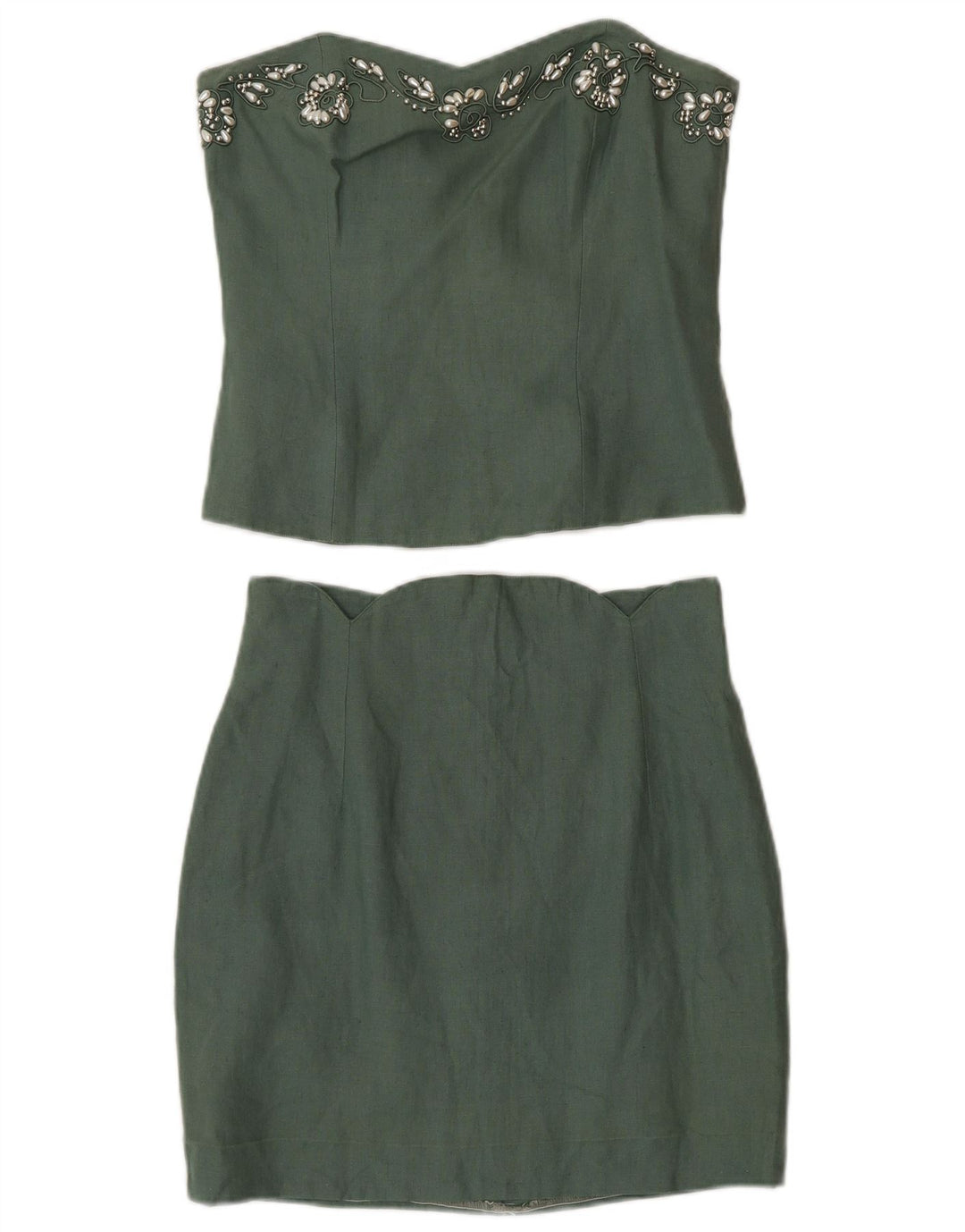 Angelo Santagostino Damen 2-teiliges Rockset IT 44 Medium W26 Grün Design