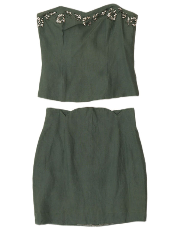 Angelo Santagostino Damen 2-teiliges Rockset IT 44 Medium W26 Grün Design