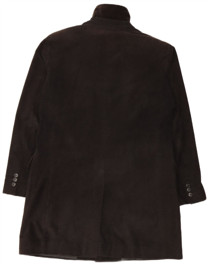 Hugo Boss Herrenmantel EU 50 Große schwarze Baumwolle