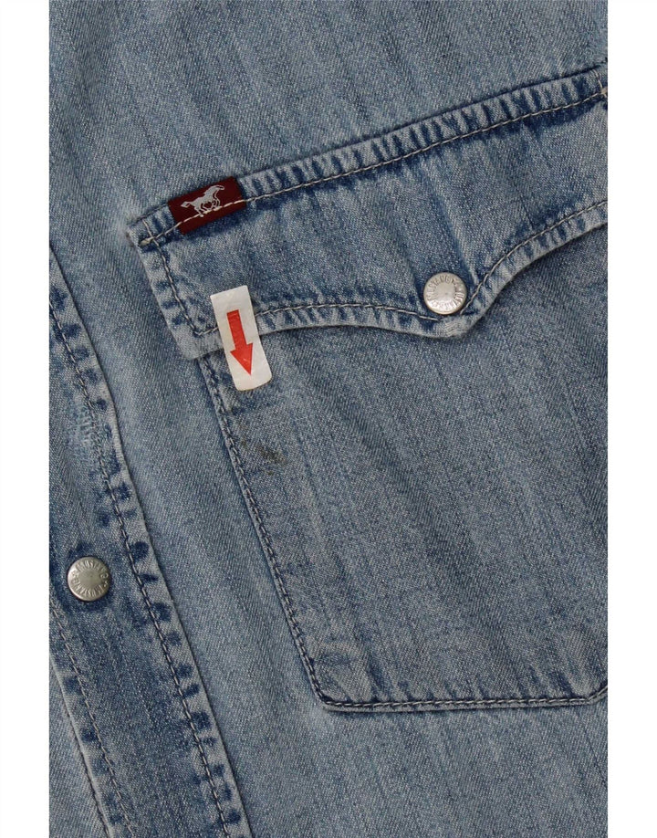Ärmelloses Denim-Kleid für Damen von Mustang, UK 14, Mittelblau