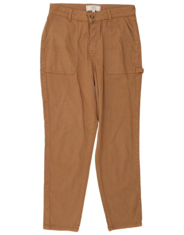 Fat Face Damen Tapered Cargohose UK 10 Small W28 L28 Braune Baumwolle