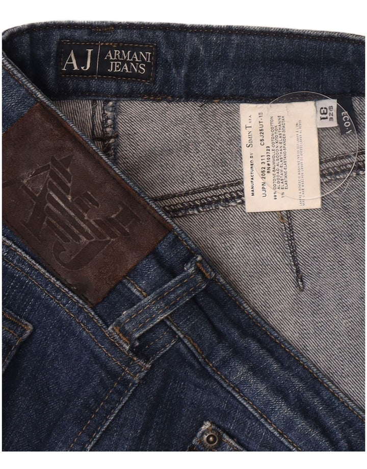 Armani Damen Bootcut Jeans W31 L31 Blaue Baumwolle