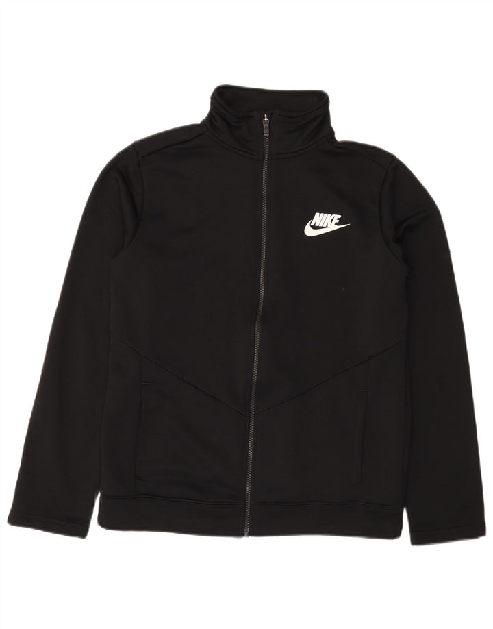 Nike Jungen-Trainingsanzug-Top-Jacke, 13–14 Jahre, XL, schwarzes Polyester