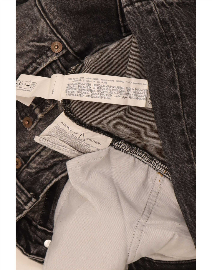 Zara Damen Straight Jeans EU 42 Large W32 L35 Graue Baumwolle
