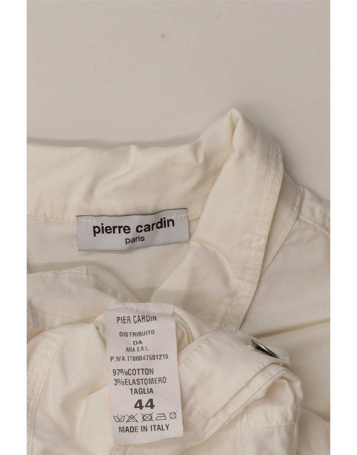 Pierre Cardin Damen Crop Denim Jacke IT 44 Mittelweiße Baumwolle