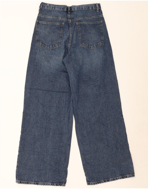 Zara Damen-Jeans mit weitem Bein, EU 38, Größe S, W28, L31, Blau