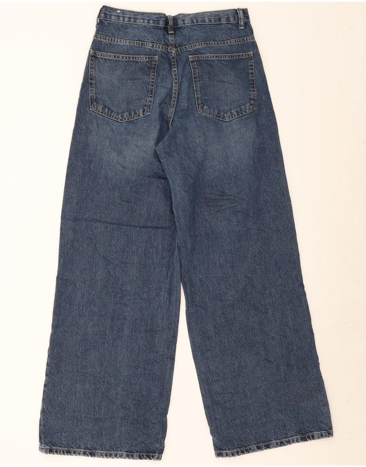 Zara Damen-Jeans mit weitem Bein, EU 38, Größe S, W28, L31, Blau