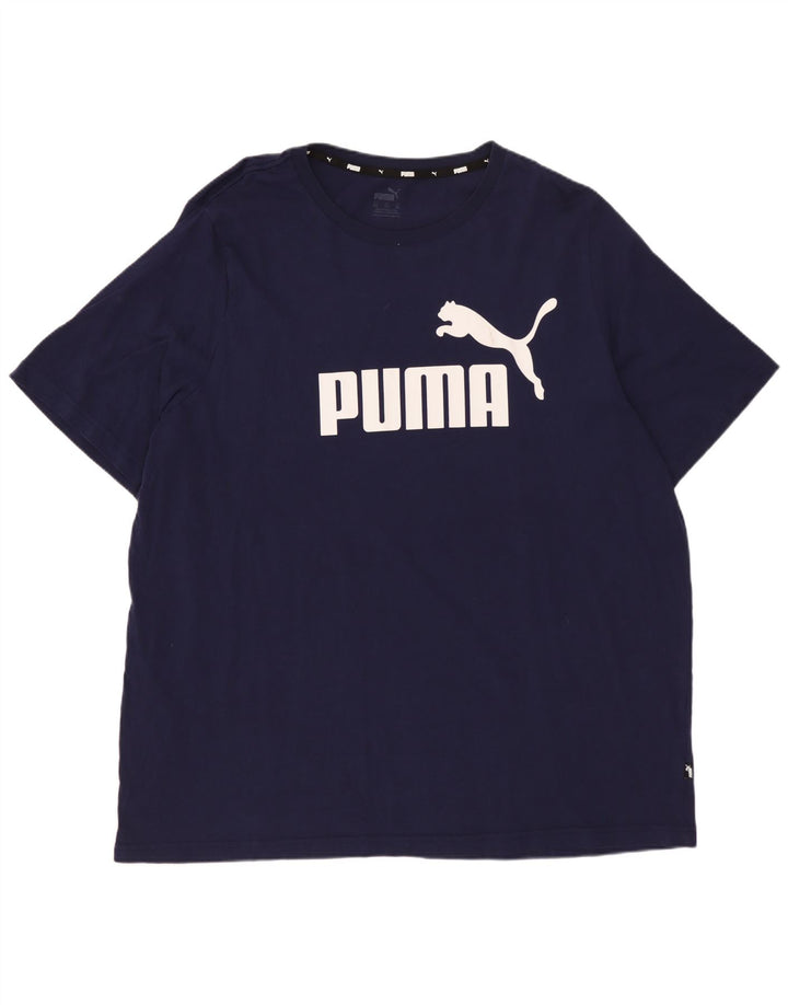 PUMA Herren Grafik T-Shirt Top 2XL Marineblau