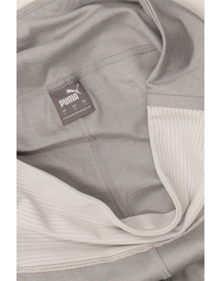 PUMA Womens Crop Leggings UK 8 Small  Beige Colourblock Polyester Vintage Puma and Second-Hand Puma from Messina Hembry 