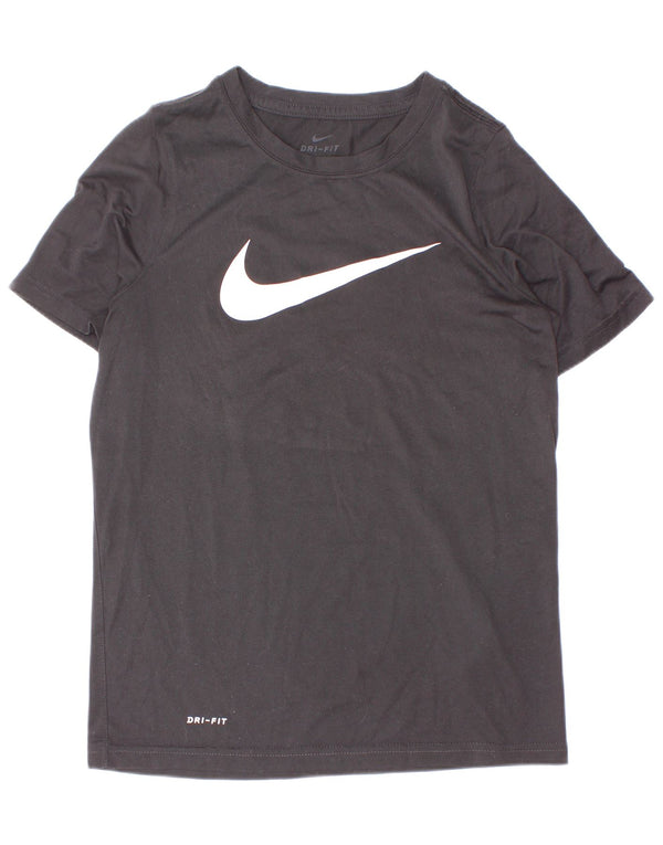Nike Jungen Dri Fit Graphic T-Shirt Top 10–11 Jahre Mittelschwarzes Polyester