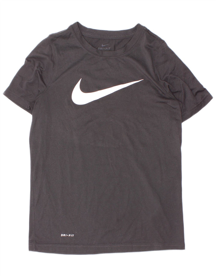 Nike Jungen Dri Fit Graphic T-Shirt Top 10–11 Jahre Mittelschwarzes Polyester