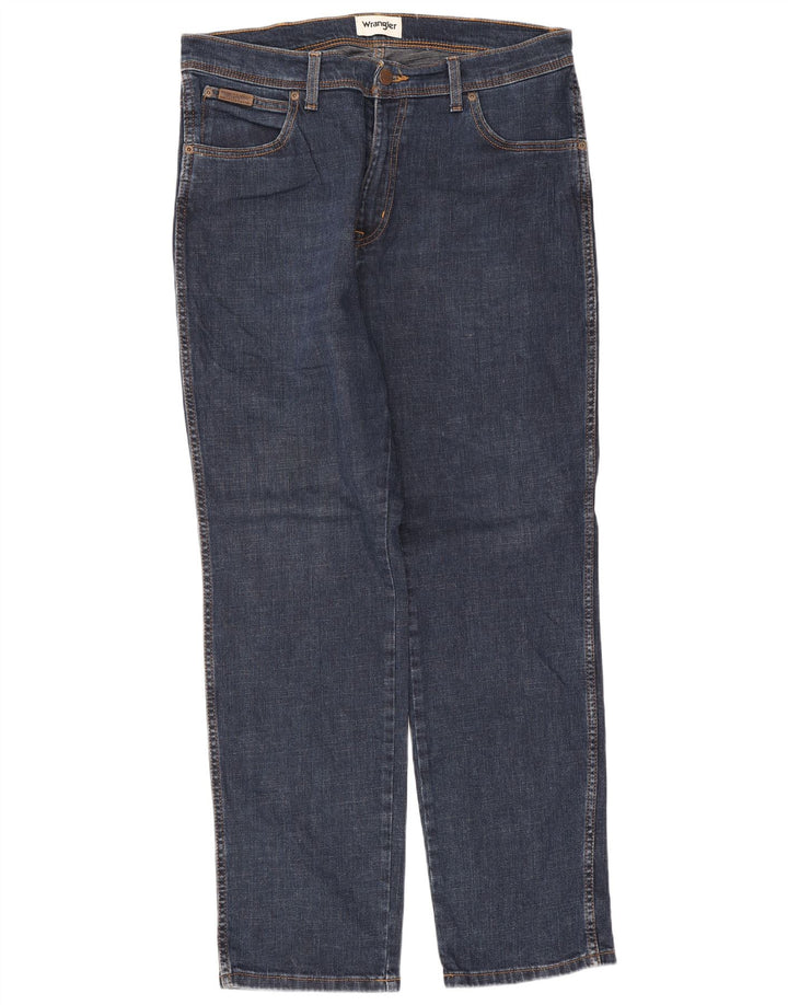 Wrangler Herren Slim Jeans W36 L30 Marineblaue Baumwolle