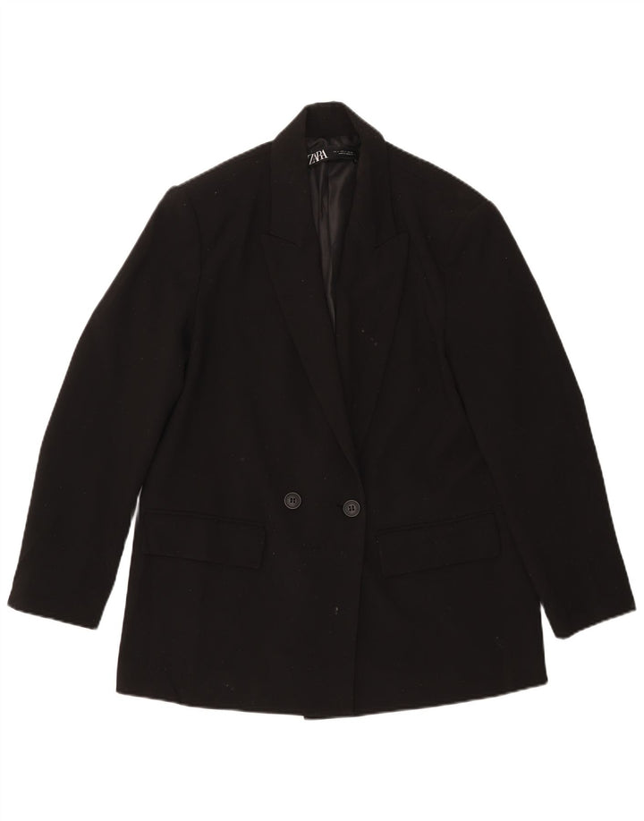 Zweireihiger Blazer für Damen von ZARA, Gr. 10, Größe S, Schwarz, Polyester