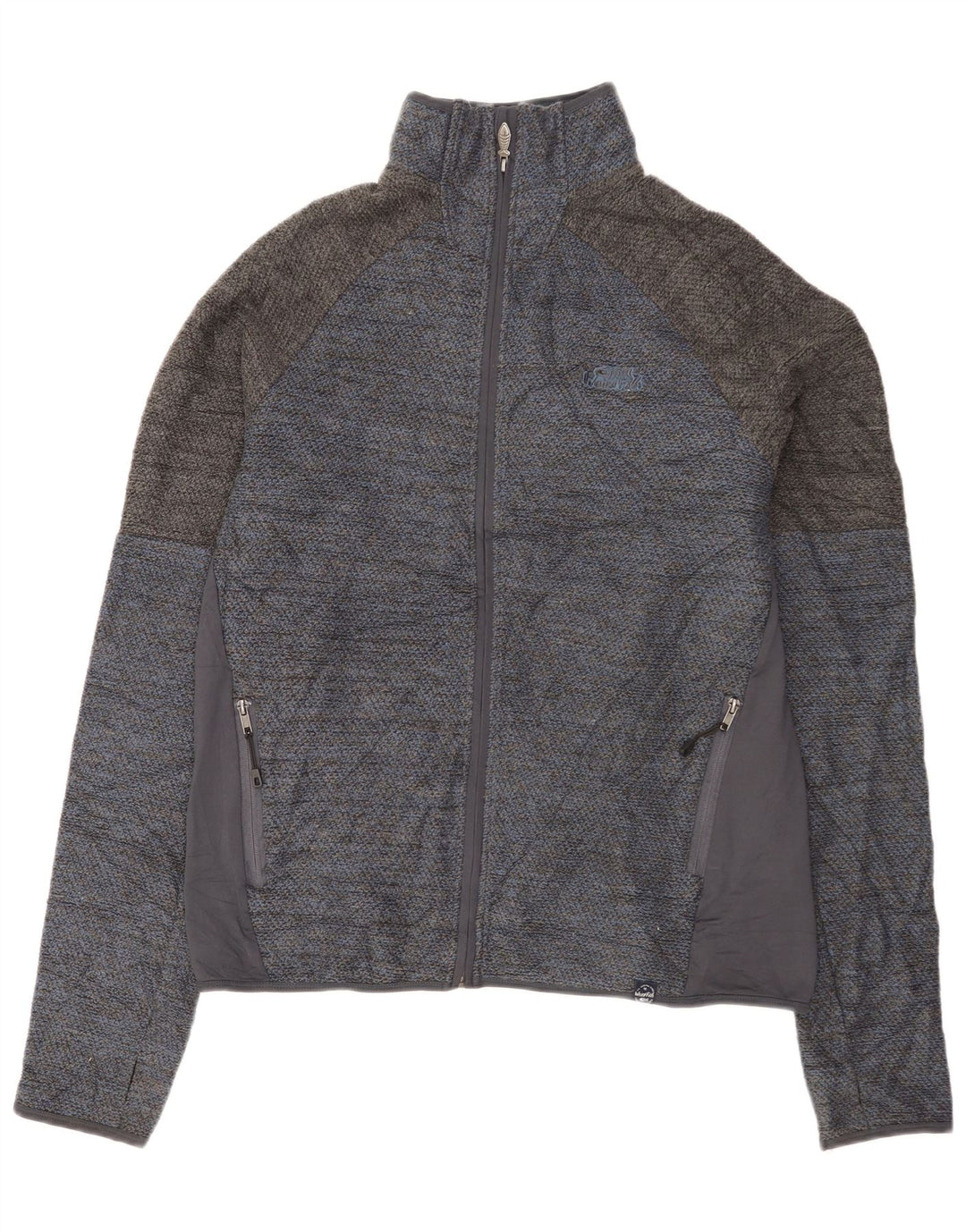 Weird Fish Herren-Trainingsanzug-Topjacke, großes, blaues Farbblock-Polyester