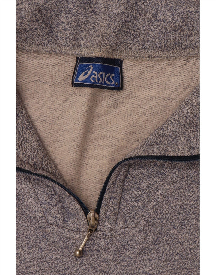Asics Damen Grafik-Sweatshirt-Pullover UK 16 Large Grau Farbblock