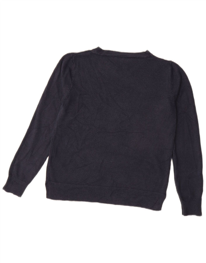 Marks & Spencer Damen-Pullover mit Rundhalsausschnitt, Gr. 12, mittleres Marineblau