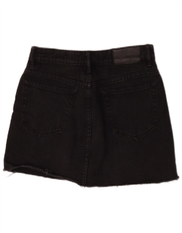 Trafaluc Damen Jeansrock Small W26 Schwarz