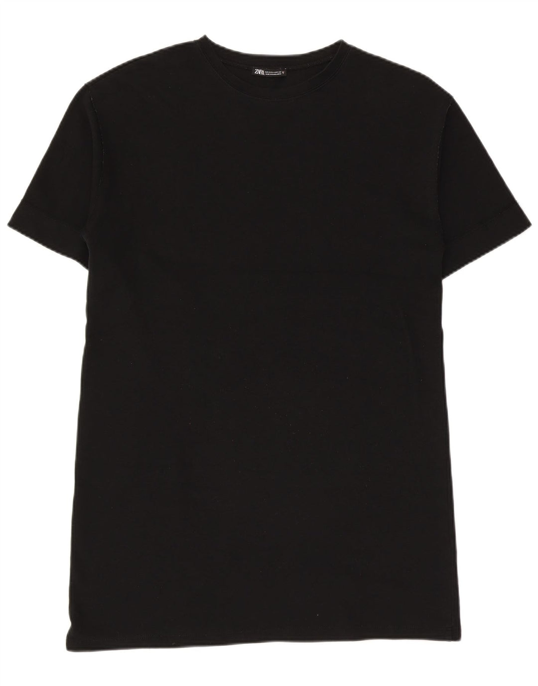 Zara Damen T-Shirt-Kleid UK 14 Medium Schwarz