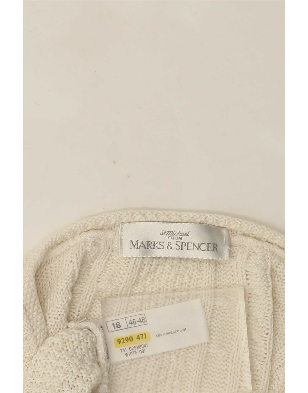 Marks & Spencer Damen-Strickjacke in Übergröße, Gr. 18, XL, Weiß
