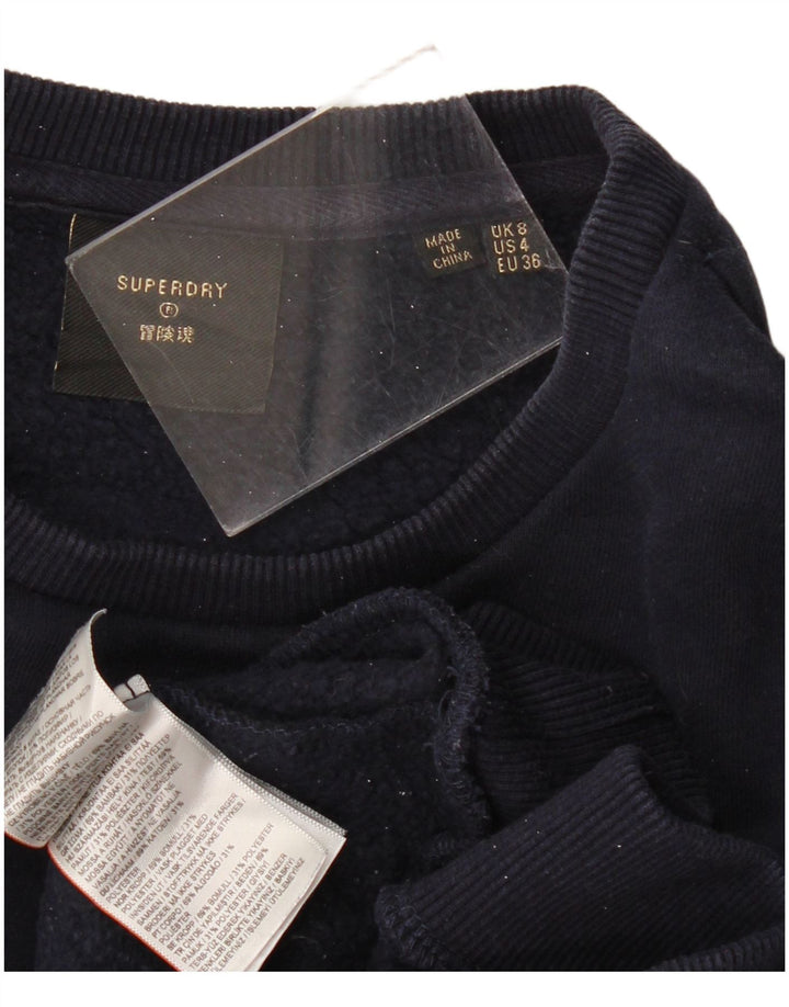 SUPERDRY Damen-Sweatshirt in Übergröße mit Grafik, Gr. 8, Marineblau