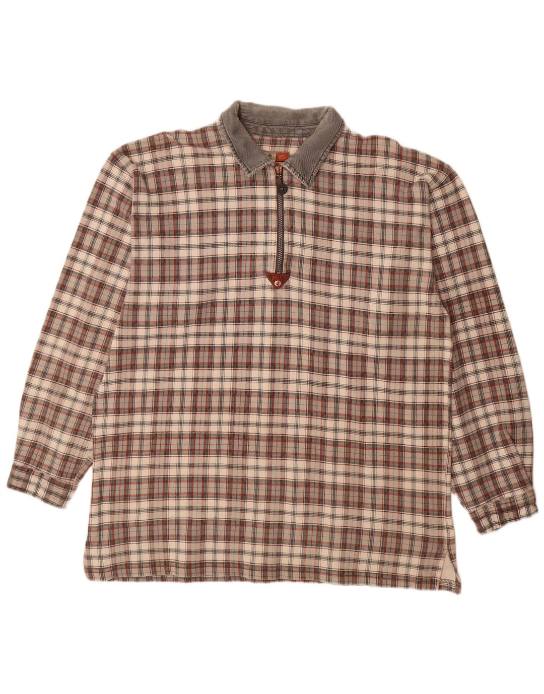 Take Five Herren-Langarm-Poloshirt XL, mehrfarbig, kariert, Baumwolle