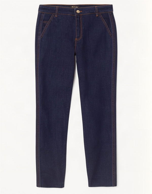 Massimo Dutti Damen Skinny Jeans EU 36 XS W26 L30 Marineblau Baumwolle