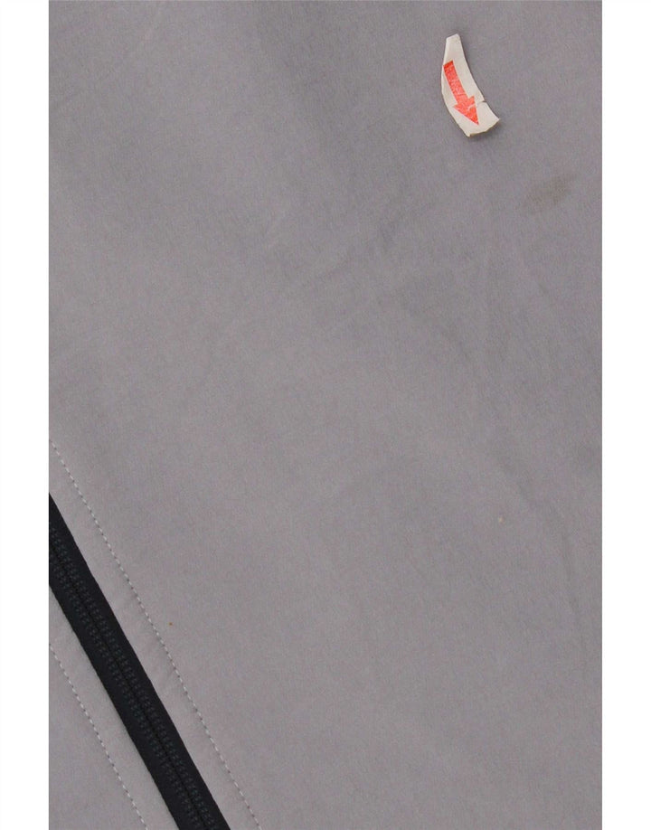 The North Face Herren-Trainingsanzugoberteil, große graue Farbblock-Polyesterjacke
