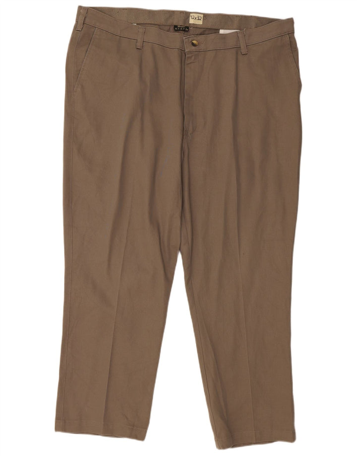 WRANGLER Herren Riata Straight Chino Hose W42 L32 Beige Baumwolle