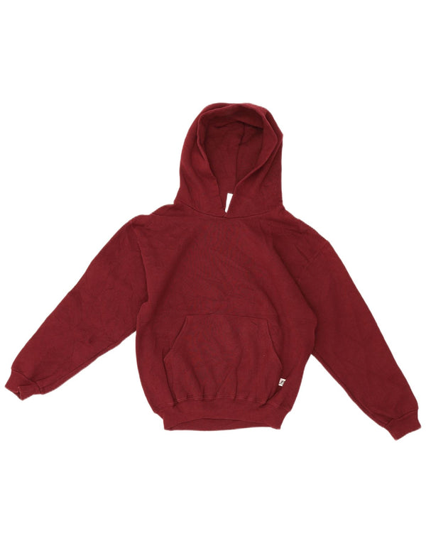 Russell Athletic Mädchen-Kapuzenpullover, 10–11 Jahre, mittlere Burgunderrote Baumwolle