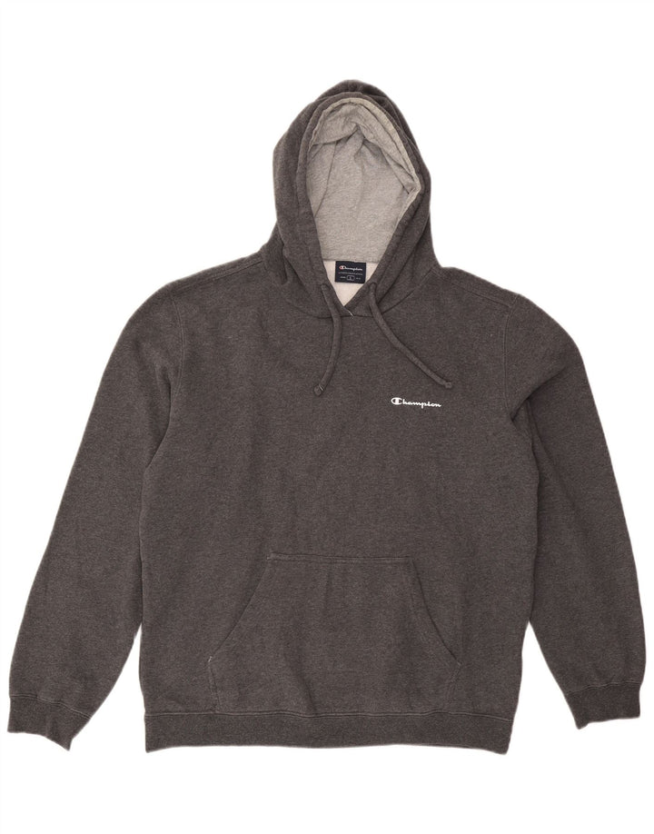 CHAMPION Herren-Kapuzenpullover, groß, graue Baumwolle