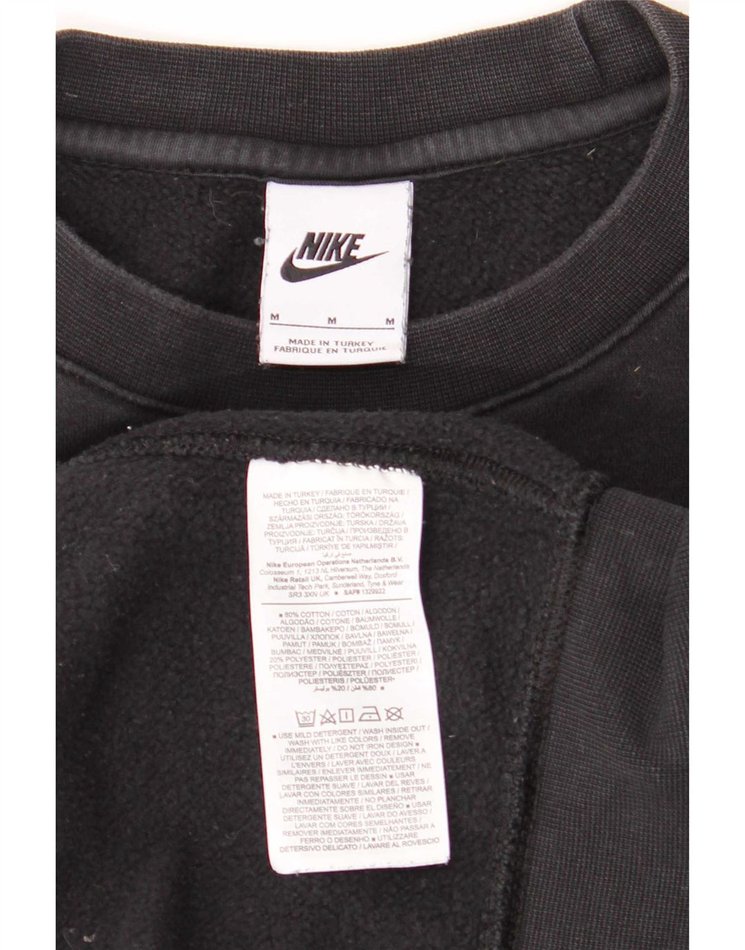Nike Herren-Sweatshirt mit Grafik, mittelschwarz, Baumwolle
