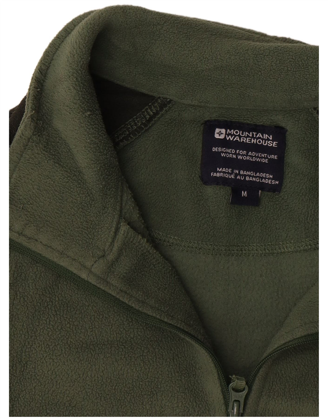 Mountain Warehouse Herren-Fleecepullover mit Reißverschluss am Kragen, Mittelgrün, Farbblock