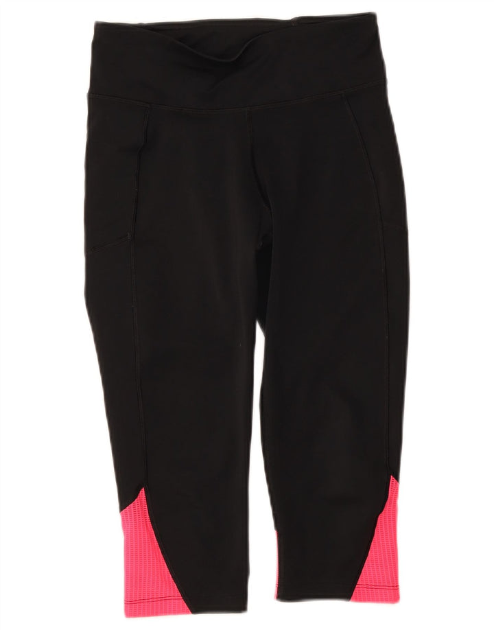 Under Armour Capri-Leggings für Damen, UK 8, Größe S, Schwarz, Farbblock