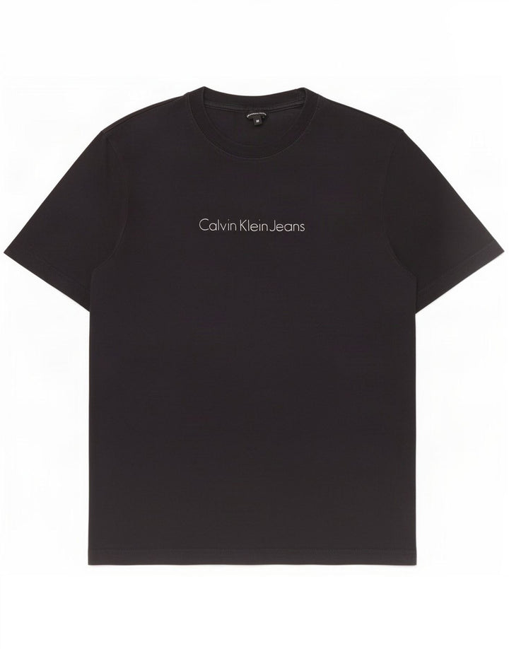 Calvin Klein Jeans Mens Graphic T-Shirt Top Medium Black