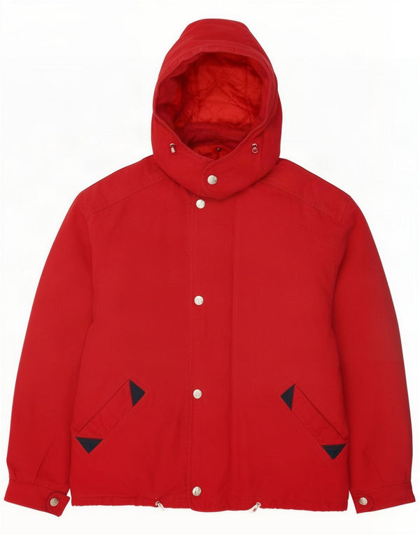 Oboe Herren-Kapuzenjacke, gepolstert, UK 40, Größe L, rote Baumwolle