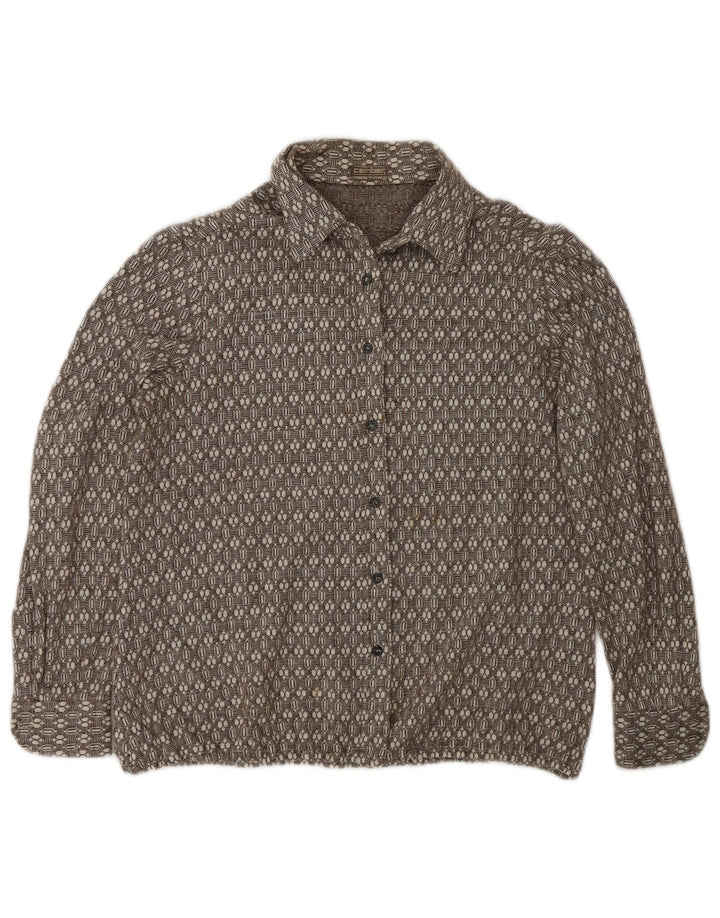 Camber Damen Flanellhemd UK 16 Large Braun Geometrisch