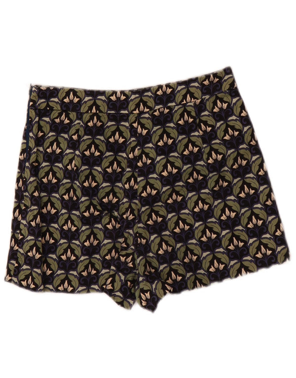 Zara Damen Trafaluc Freizeitshorts mit hoher Taille, Größe S, W26, grünes Blumenmuster