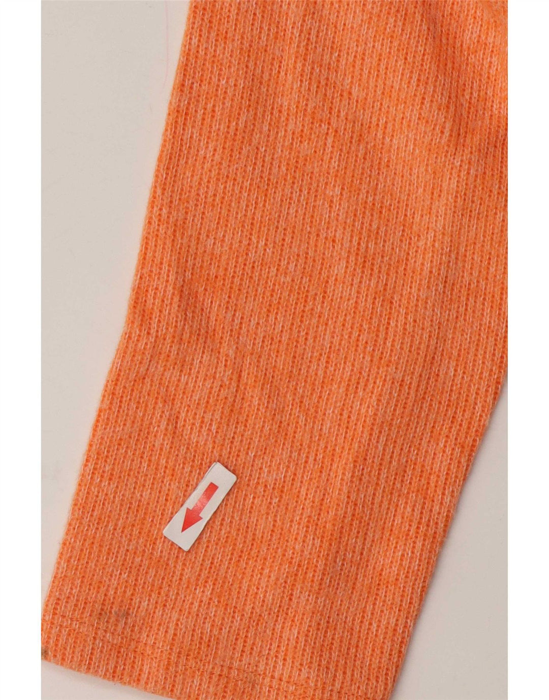 Zara Damen Crop Oversized Top Langarm UK 10 Small Orange Polyester