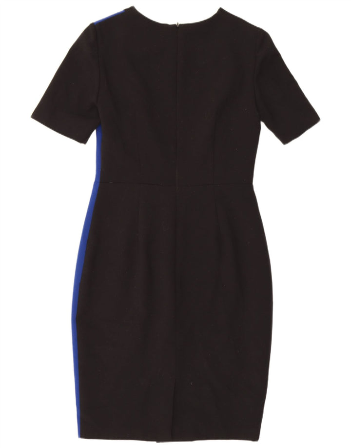 Marks & Spencer Damen Etuikleid UK 8 Small Schwarz Colourblock Polyester