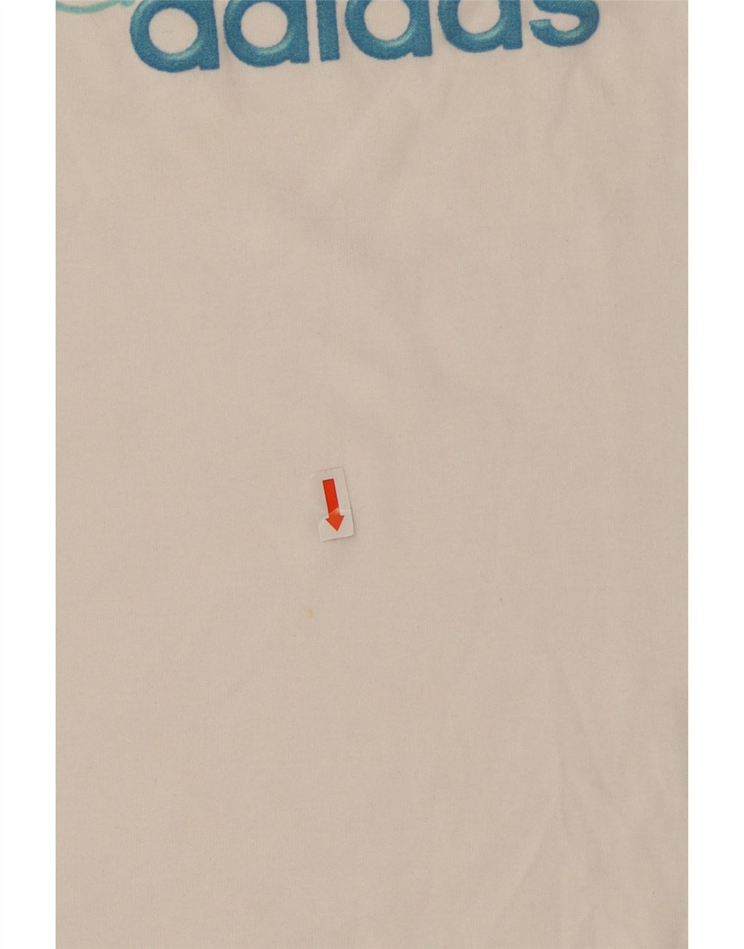 ADIDAS Damen Crop Graphic T-Shirt Top UK 10 Small Weiße Baumwolle