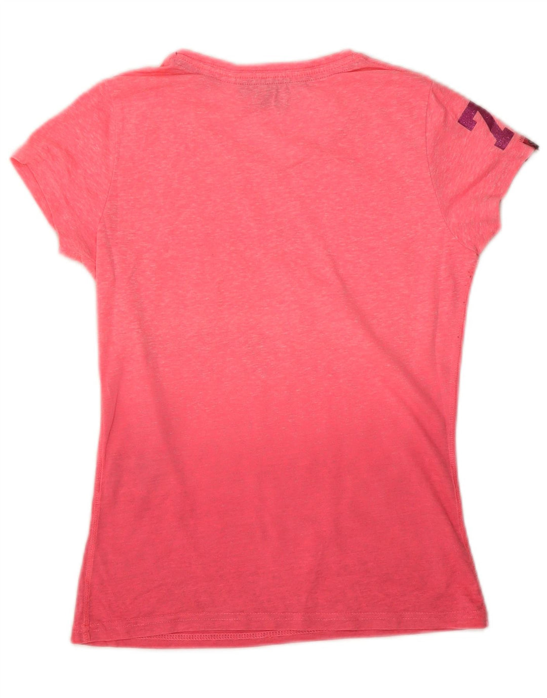 Superdry Damen Grafik-T-Shirt-Oberteil UK 8 Small Pink Tie Dye Polyester