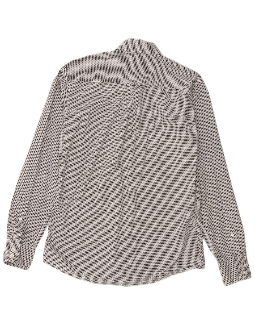 Hugo Boss Herren-Hemd mit normaler Passform, Mittelschwarz, geometrische Baumwolle