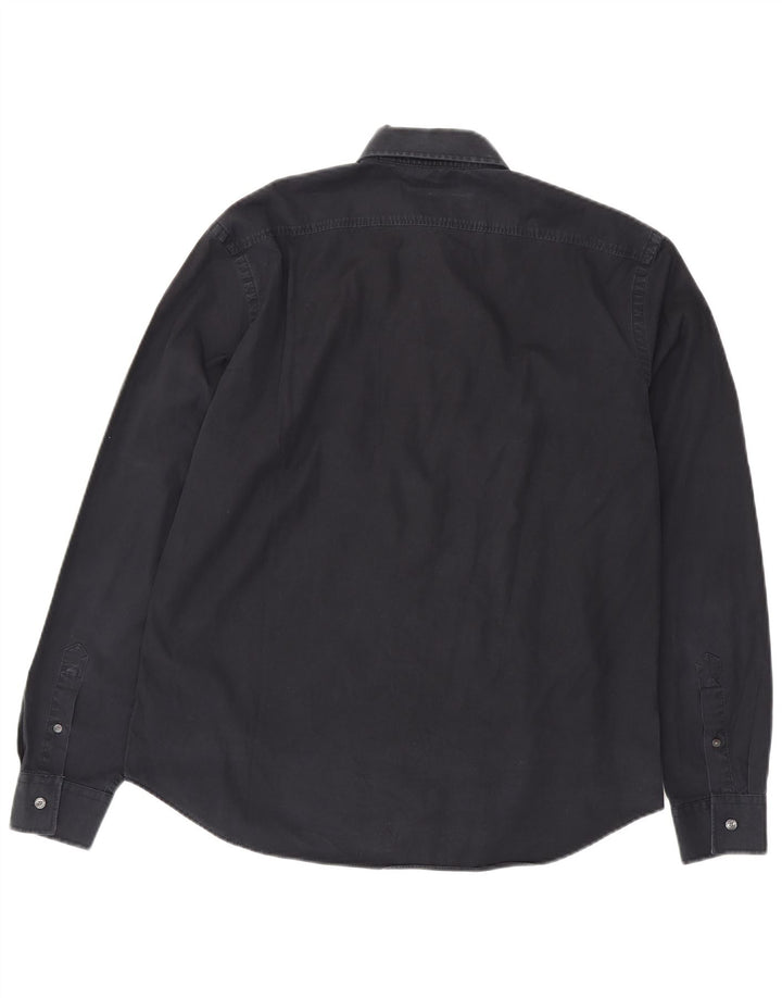 Burberry Herren BRIT Hemd Große marineblaue Baumwolle