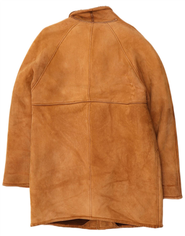 Vintage Herren Shearling Jacke UK 38 Mittelbraun