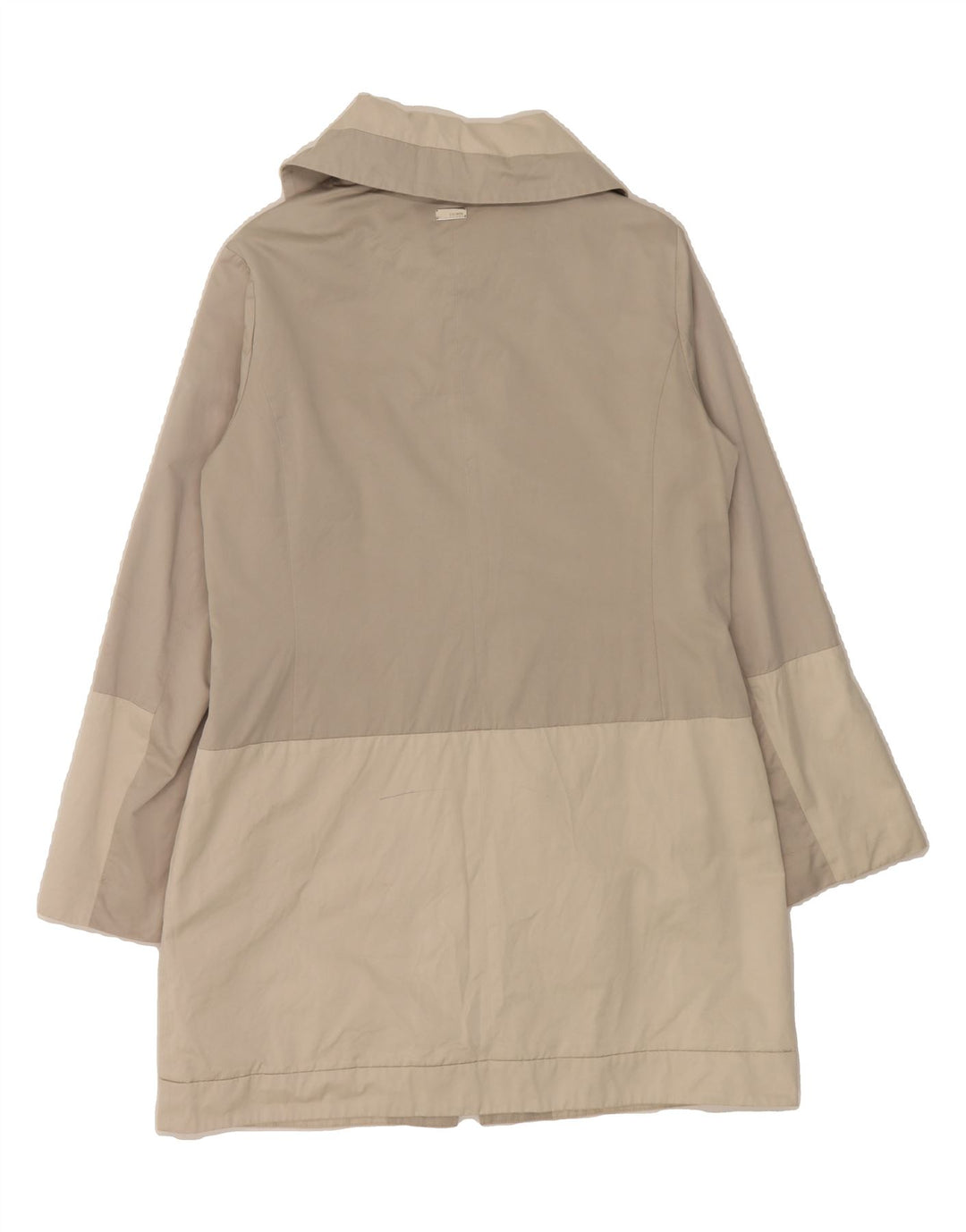 ESCADA Womens Overcoat IT 42 Medium Grey Colourblock Cotton Vintage Escada and Second-Hand Escada from Messina Hembry 