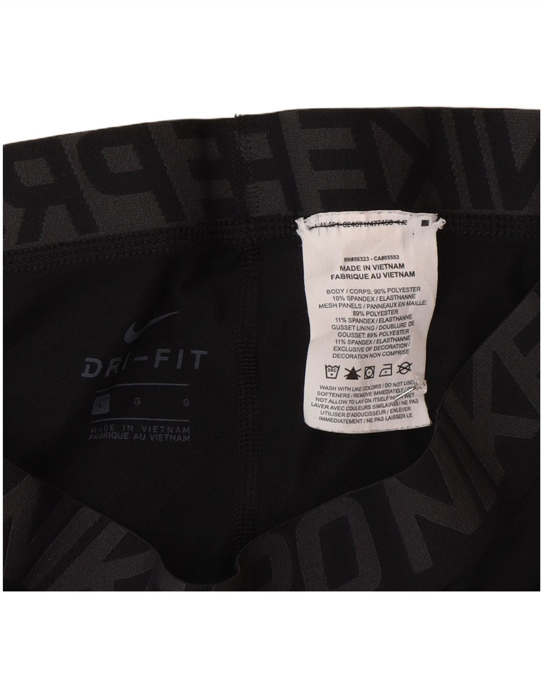 Nike Herren Dri Fit Graphic Crop Leggings, Größe L, Schwarz, Polyester