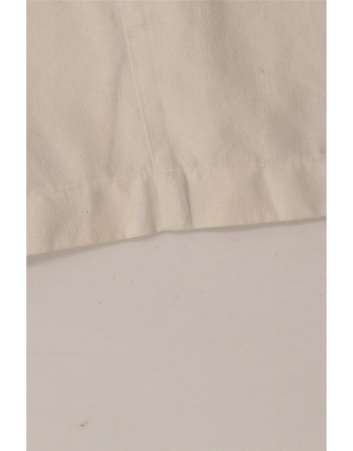 Byblos Damen Bleistiftrock IT 40 Small W28 Weißes Leinen