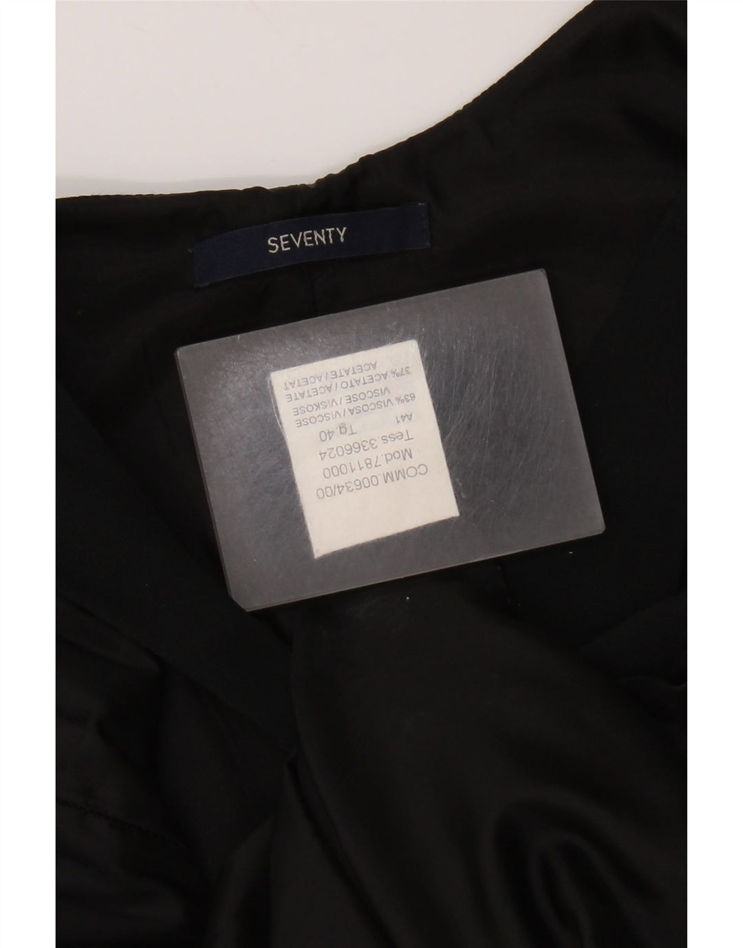 Ärmelloses Etuikleid für Damen von Seventy IT 40 Small Schwarze Viskose