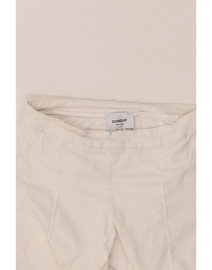 DONDUP Womens Crop Slim Casual Trousers W28 L24 White Vintage Dondup and Second-Hand Dondup from Messina Hembry 